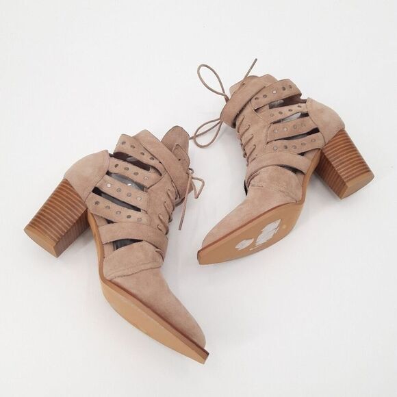Silent D | Anthro La Festive Ankle Boot in Tan Suede - 41 / 10 - Picture 8 of 11